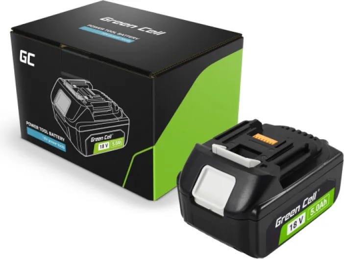 Batterie Green Cell 18V 5Ah Li-ION pour Outils électroportatifs Makita LXT — Remplacement Qualité, Indicateur LED, Performance Optimisée