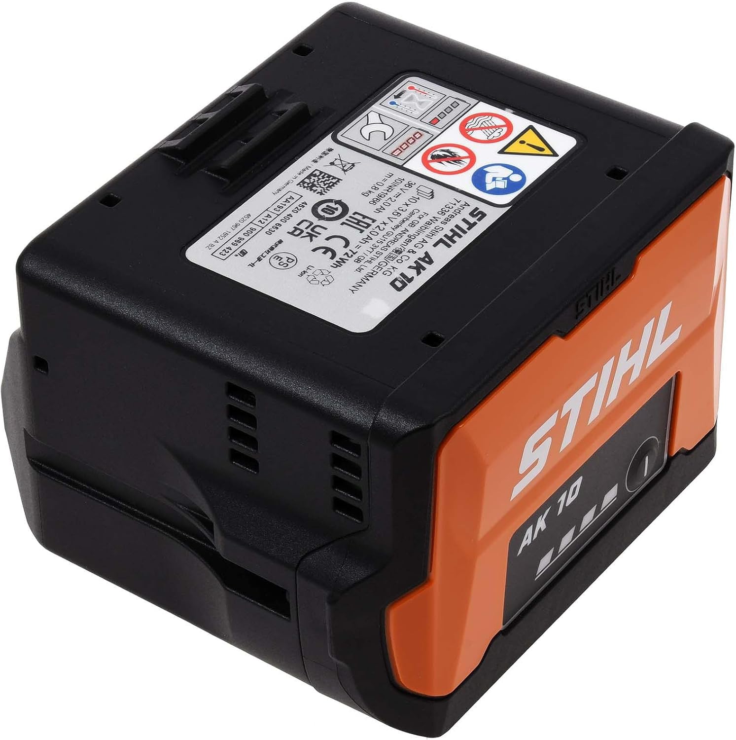 Stihl Batterie AK 10 pour Les modèles du système de Batterie Compact par ex - HSA 56, FSA 56 Li-ION avec LED, 36V, Li-ION [ Batterie Outil électroportatif ]