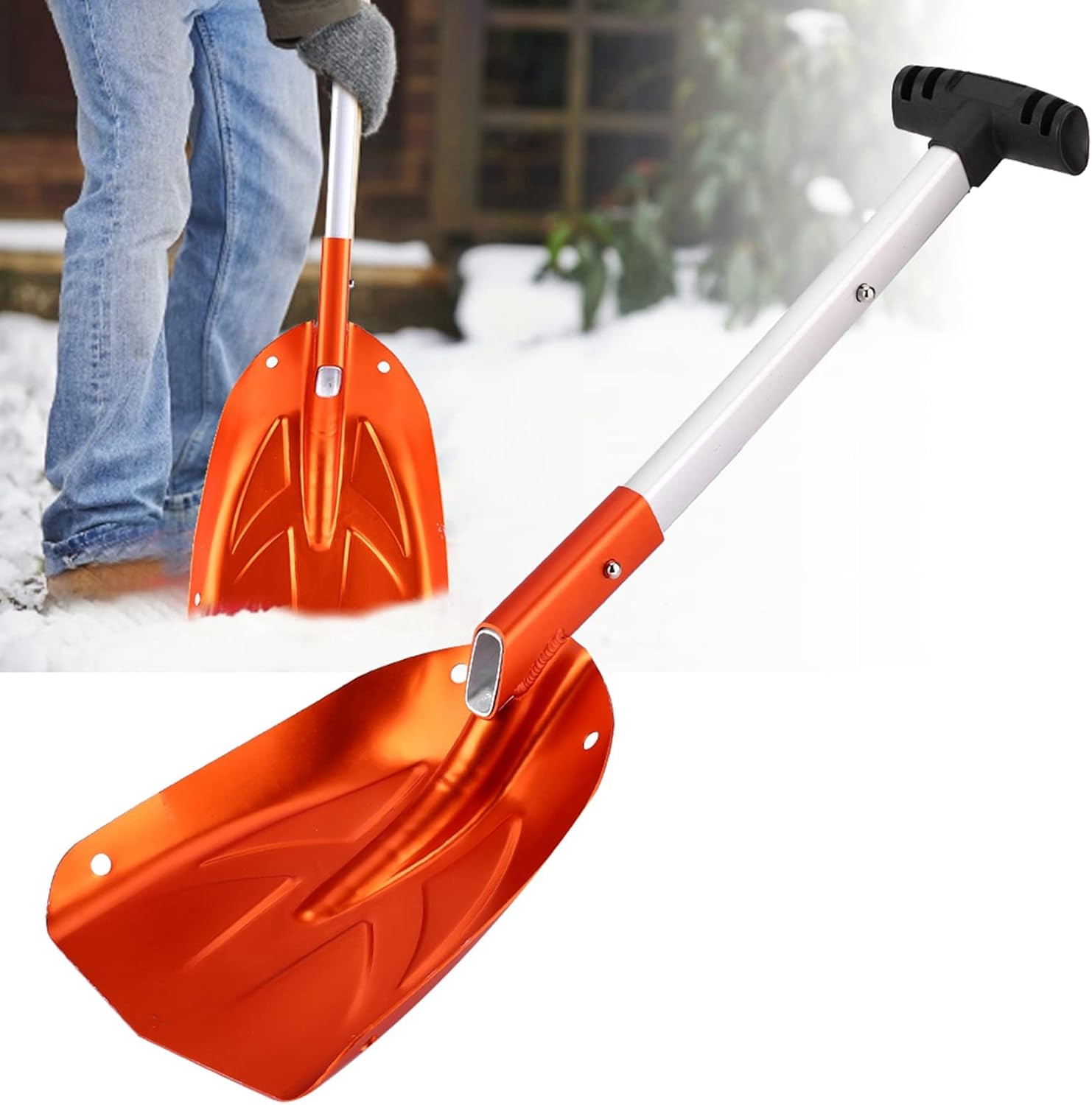 Pelle Neige Legre en Alliage D'aluminium, Grattoir Glace, Poussoir Neige, Pelle Universelle pour Allee Maison Patio