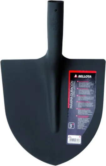 5550-27 SM - Lame de Pelle Pointue pour Creuser et Ramasser les Gravats, Outil pour l'Agriculture et la Construction, Manche Non Inclus, Noir
