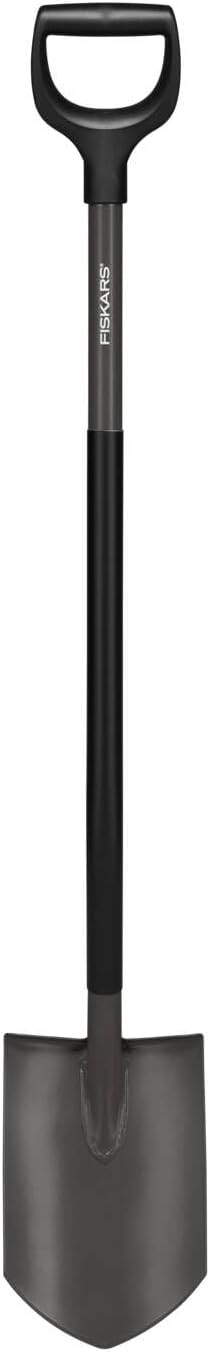 Bêche de Jardin, Pointue, Bêche pour Sol dur et pierreux, Longueur : 125 cm, Acier au bore de qualité supérieure, Gris/Noir, Ergonomic, 1070639 Bêche pointue (NOUVEAU)