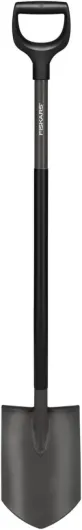 Bêche de Jardin, Pointue, Bêche pour Sol dur et pierreux, Longueur : 125 cm, Acier au bore de qualité supérieure, Gris/Noir, Ergonomic, 1070639 Bêche pointue (NOUVEAU)