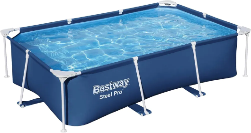 Steel Pro Piscine Hors Sol Rectangulaire 2,59 m X 1,70 m X 61 cm, Bleu 259 x 170 x 61 cm