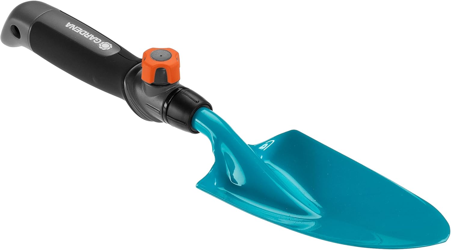 Transplantoir Combisystem de Gardena : pelle de jardin pour la plantation et le repiquage, largeur de travail 8,5 cm, utilisation flexible, en acier de qualité, revêtement Duroplast (8929-20)