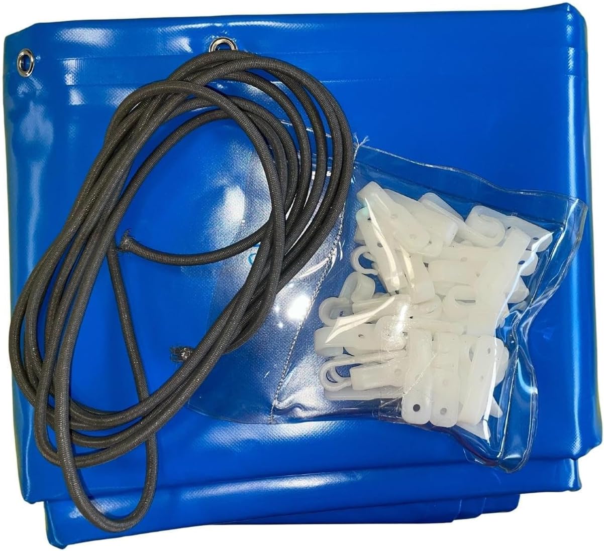 Bâche hivernage Piscine Hors Sol Gré Sunbay Ananas Ø 428 cm - Toile PVC 640 g/m² Bleu - Couverture Hiver