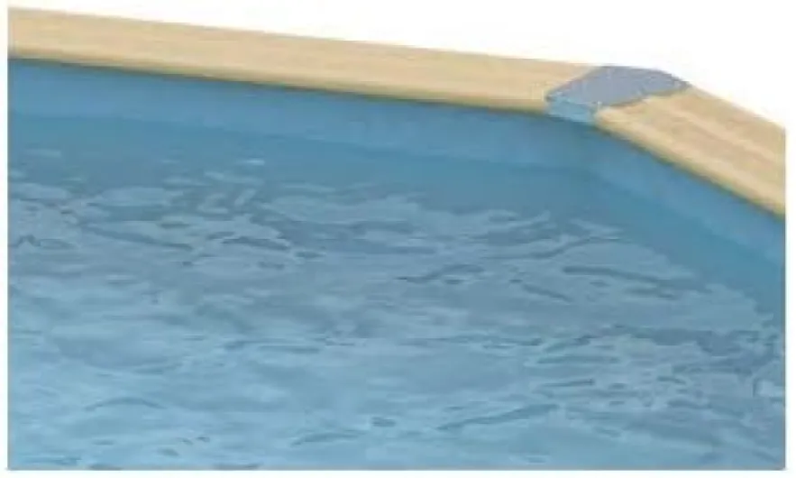 Liner pour piscine bois hexagonale 4,10 x h1,20m Liner bleu