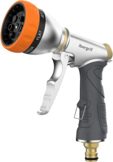 M20285 Pistolet Arrosage du Jardin Metal 7 modèles réglables, pour laver les voitures, les animaux domestiques, arroser le jardin