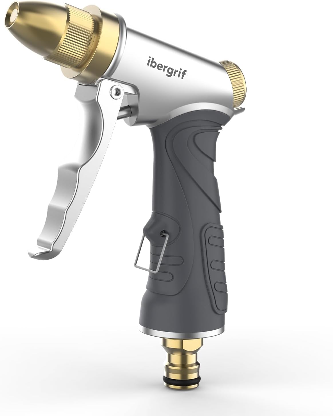 M20284 Pistolet d'arrosage avec buse en laiton, avec buse 4 modes d'arrosage, pour laver les voitures, les animaux domestiques, arroser le jardin