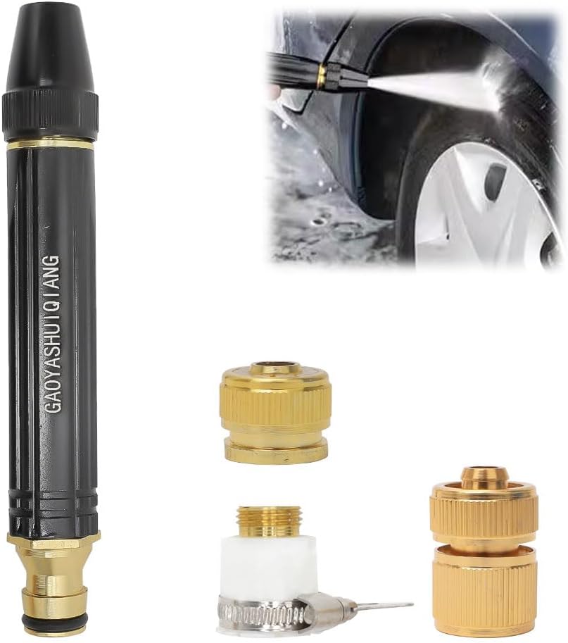 Yuragim Gardena - Buse haute pression pour raccord de tuyau d'arrosage, douchette de jardin, débit d'eau réglable, pistolet pulvérisateur pour lavage de voiture, douche d'animaux domestiques, arrosage