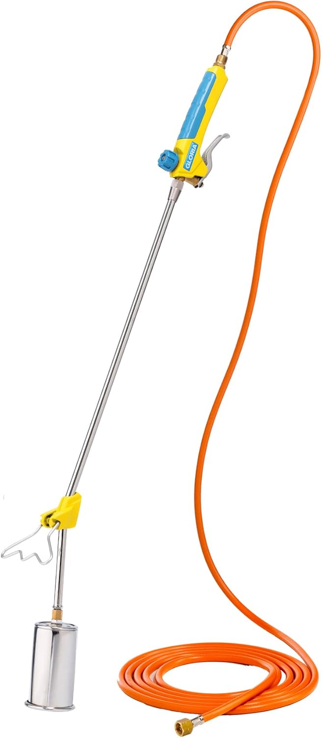 Thermoflamm bio Professional PLUS – Désherbeur thermique à gaz avec tuyau 5m - Désherbant sans produits chimiques - Pour jardin, allées & terrasses - Confort sans se pencher - Flamme 1.000°C Désherbeur à gaz de 1000° Pro