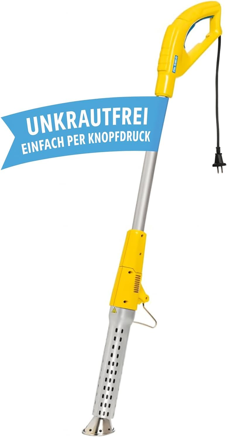 Thermoflamm bio Electro – Désherbeur thermique électrique 650°C sans produits chimiques - Brûleur de mauvaises herbes écologique - Décapeur thermique pour allées, joints & terrasse Désherbeur à air chaud de 650° -230V