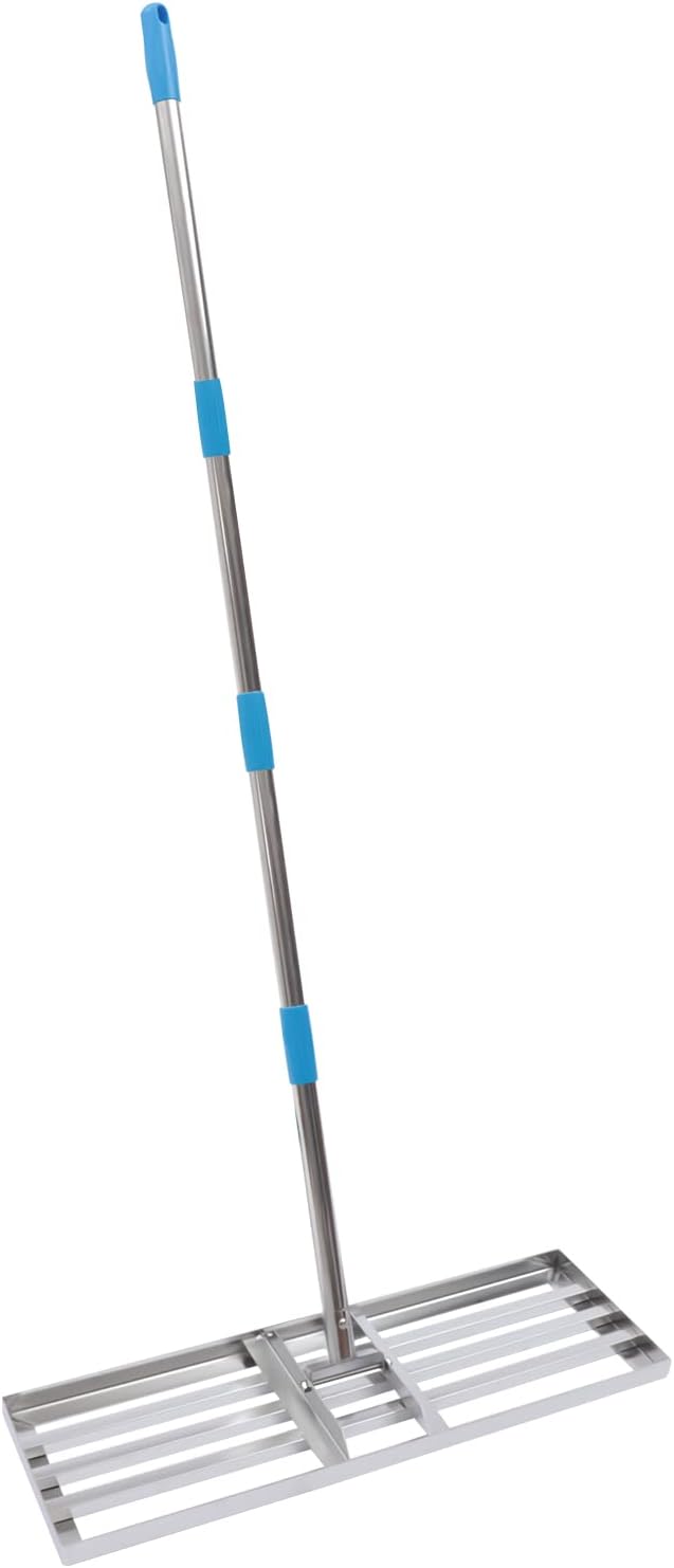 Gardena Râteau à feuilles Gardena Outil de jardinage avec manche réglable pour équilibrer la pelouse et distribuer l'engrais, surface de calcul 30 x 10 cm