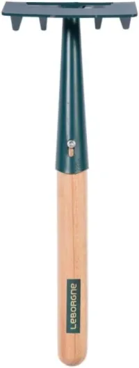 , Râteau/Binette à Main Duopro, Manche En Bois PEFC 100%, Tête En Acier, Idéal Pour Désherbage et Entretien Jardin, Outillage de Jardinage 2 En 1, Assemblé En France Râteau / Binette