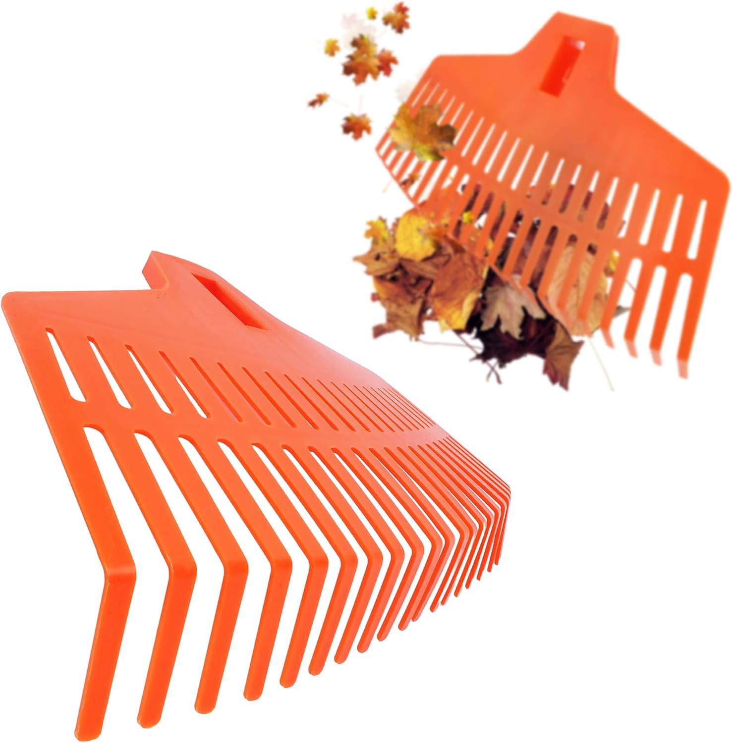 ® Balai en plastique polypropylène - Râteau de jardin - Râteau robuste - Râteau à feuilles - Balai à feuilles - En plastique sans manche