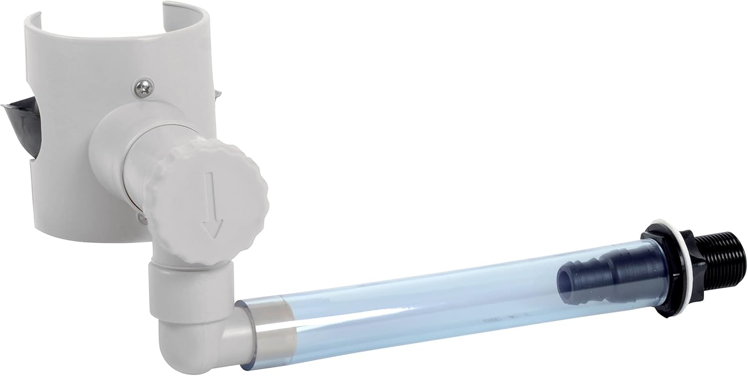 Kit Collecteur Rond CAPT'EAU pour Gouttière - Accessoire de Récupérateur d'eau - Gris, Ø 5,5/32 x 58 mm