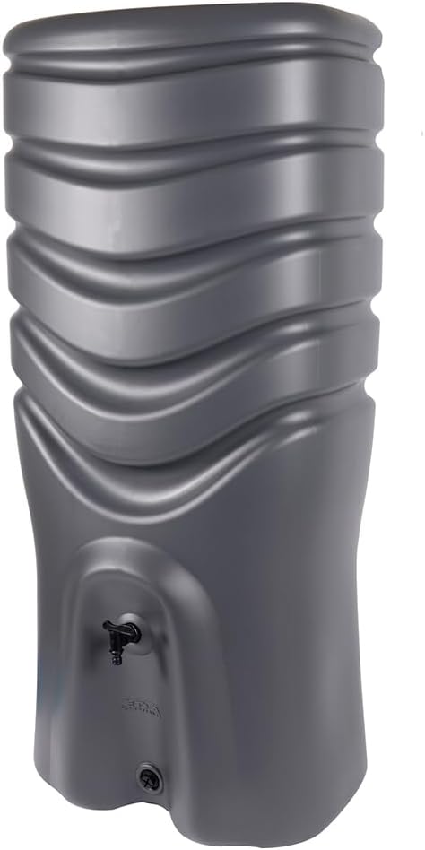 Récupérateur d'eau RÉCUP'O 350 L - Kit Collecteur Filtrant Inclus - avec Robinet et Bouchon de Vidange - Gris Anthracite, 10919 G.Ant, 65 x 50 x 144 cm Gris Anthracite 65 x 50 x 144 cm
