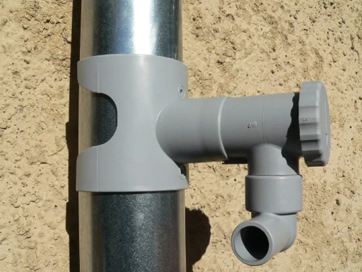 Récupérateur d'eau de pluie CAPT'EAU pour conduits circulaire (GRIS) Collecteur d'eau