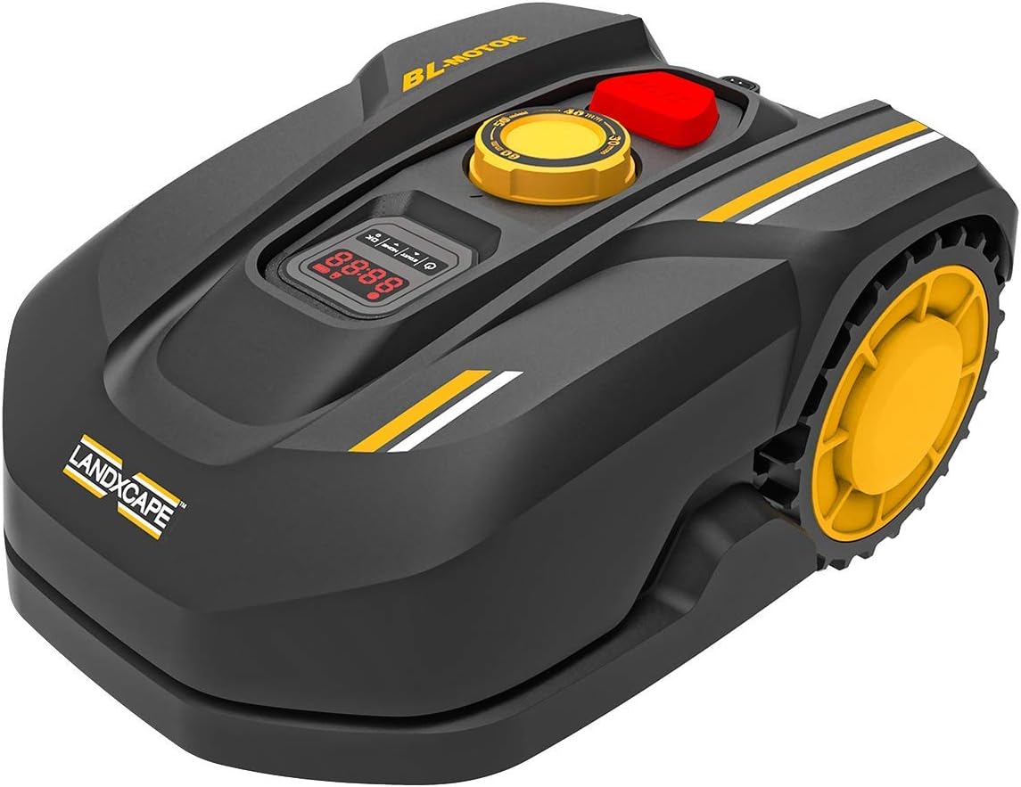 LANDXCAPE Tondeuse Robot sans Fil avec WiFi - jusqu'à 600m² LX790i，Système de Coupe/Mulching à 3 Lames, Affichage Numérique，Plage de Hauteur de Coupe de 30 à 60 mm LX790i +Wifi (600m² 20V/2.0Ah) 30-60mm