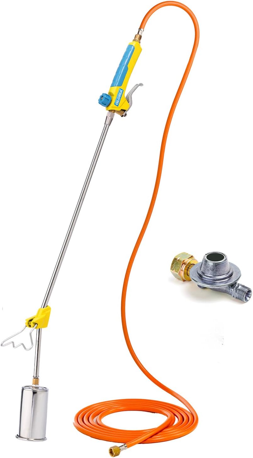 Désherbeur thermique à gaz Thermoflamm bio Professional PLUS Set - Brûleur mauvaises herbes 1000°C avec tuyau 5m & détendeur FR - Sans produits chimiques – contre les mauvaises herbes