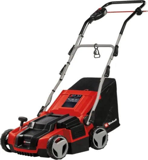 Scarificateur-aérateur électrique GE-SA 1435/1 (1 400 W, largeur de travail 35 cm, profondeur réglable sur 4 niveaux, bac collecteur 28 L) Largeur de travail : 35cm
