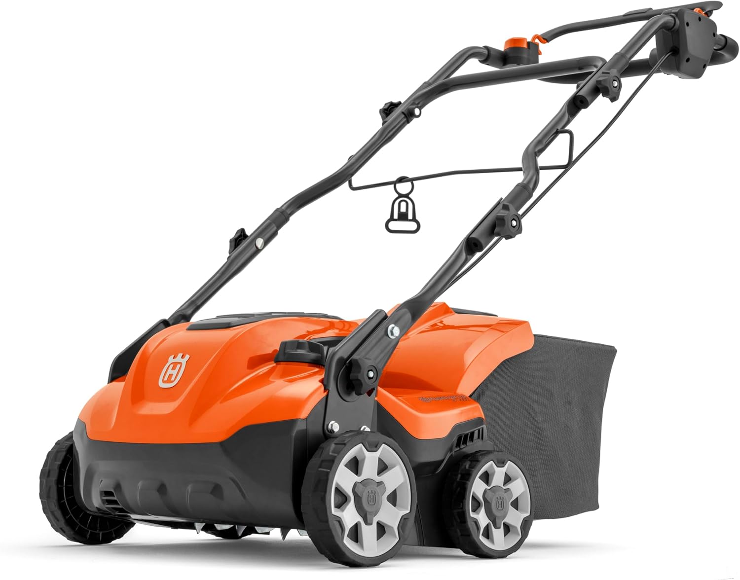 Scarificateur et démousseur électrique Husqvarna S138C – 1,6 KW, Largeur de Travail 37,5 cm, Lames 2 en 1, Profondeur réglable et poignée Rabattable