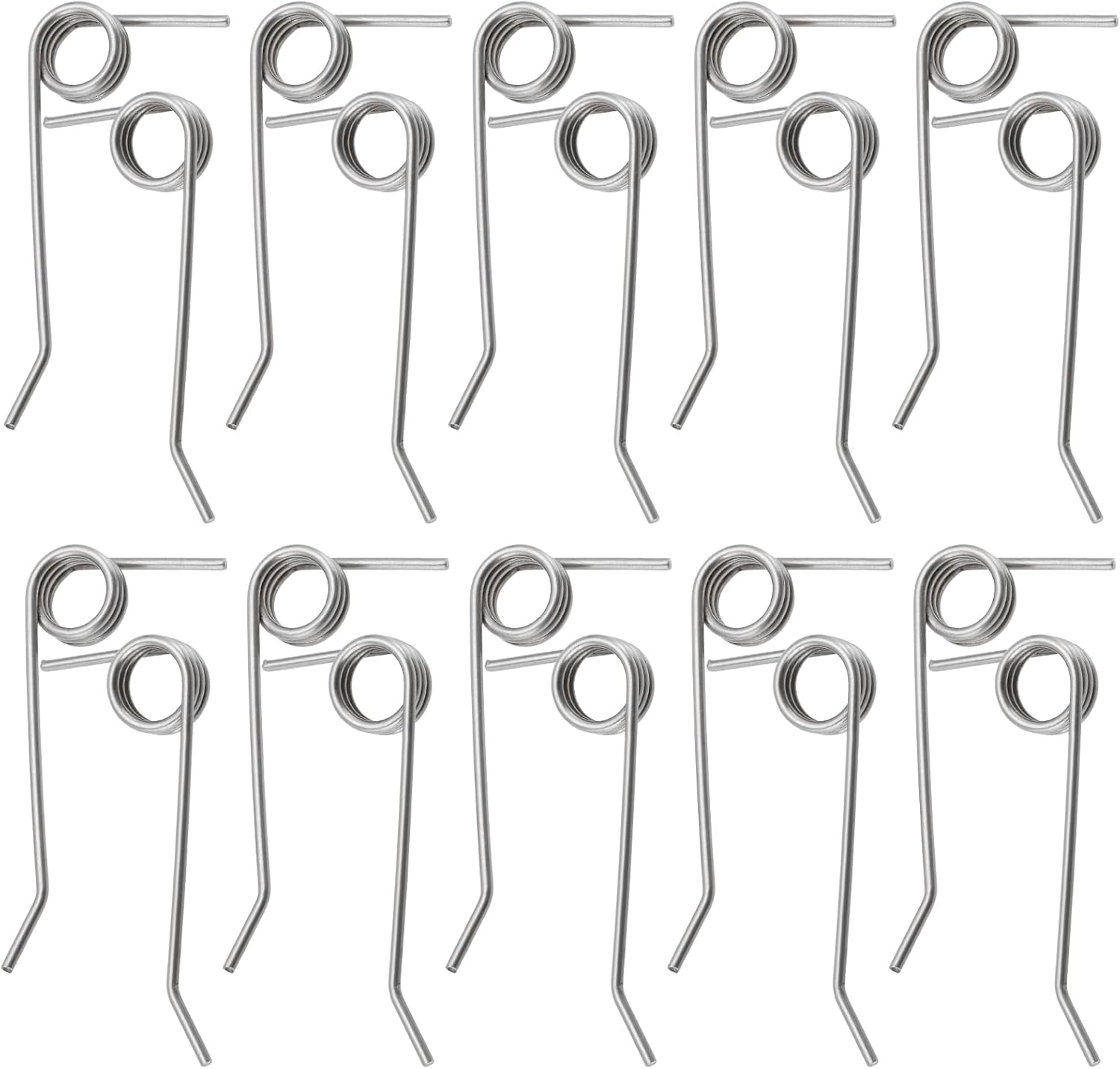 EMagTech 10 Paires de Ressorts Solides en Acier Inoxydable pour Scarificateur Électrique Compatible avec WOLF-Garten VS 302 E VA 303 E 10x Ressort Droit 10x Ressort Gauche