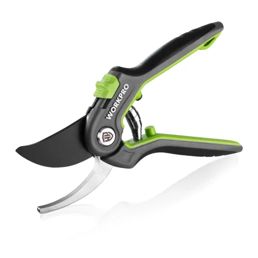 Sécateur de Jardin Professionnel 210mm, avec Lame SK5, Plage de CoupeØ19mm, Ciseaux Jardinage pour Branche, Fleur et Fruits, Broussailles, Cisailles à Plantes pour le Jardinage