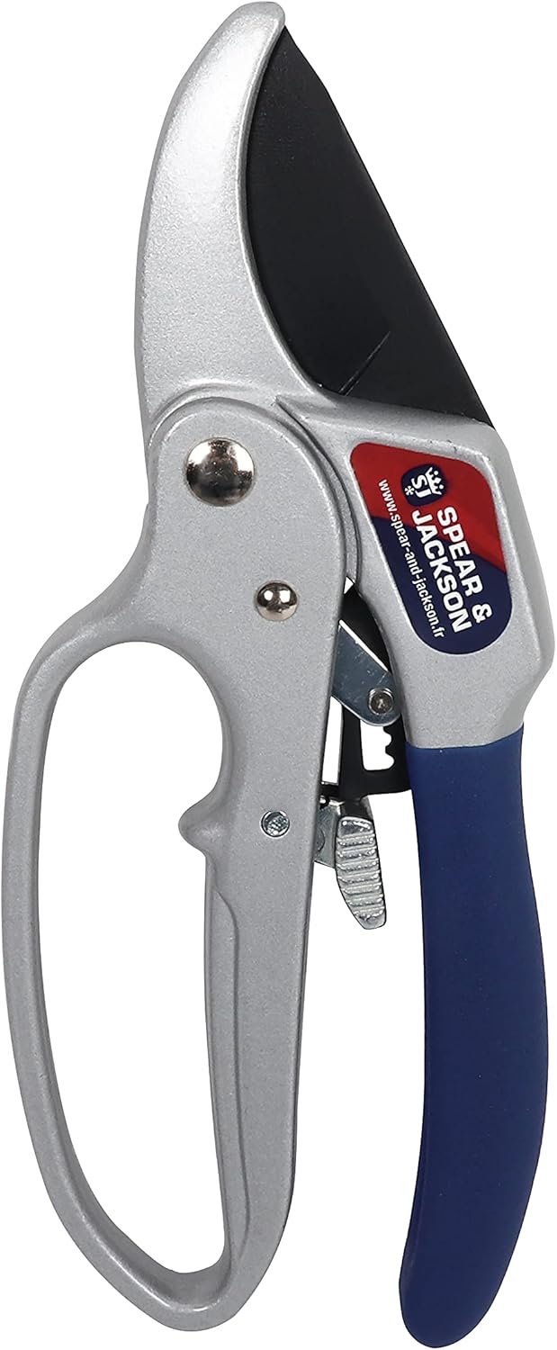 Spear & Jackson Sécateur à crémaillère Gris/Noir 20 x 8 x 2 cm 56545 20x8x2 cm Sécateur à crémaillère