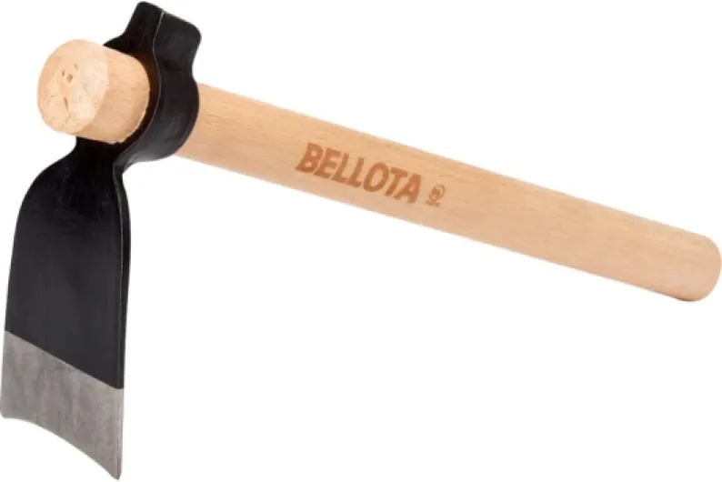 HOE2420W335P - Petite houe pour la créer de plates-bandes et les zones rocailleuses - Avec manche en bois - Système anti-rotation - Fonction marteau