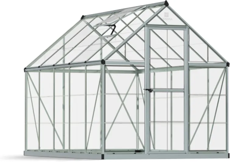 Canopia by Palram Serre de Jardin Harmony 5.7m² (Argent) Cadre en Aluminium, Panneaux en Polycarbonate, Résistant aux UV 6x10 Argent