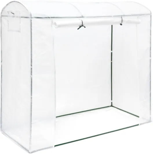 10020037 Serre de jardin XL Serres à tomates avec toit rond Grande Serre avec porte H x l x P 170 x 200 x 82 cm, vert