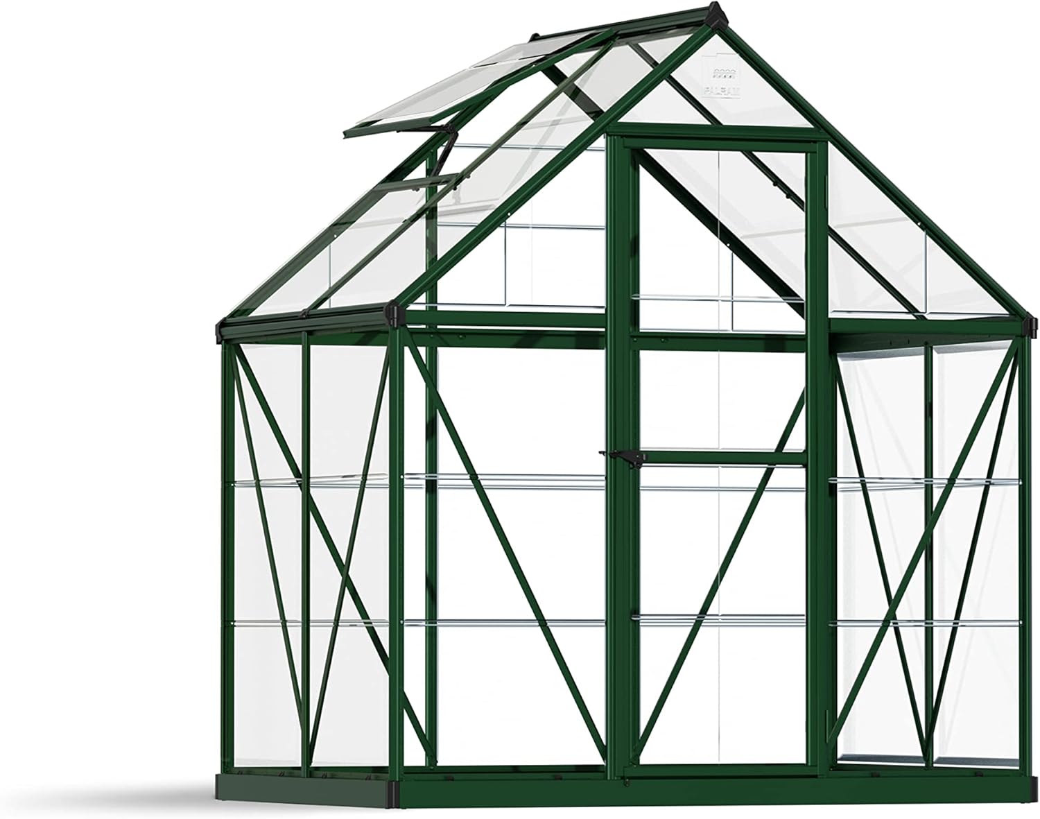 Canopia by Palram Serre de Jardin Harmony 2.3m² (Verte) Cadre en Aluminium, Panneaux en Polycarbonate, Résistant aux UV 6x4 Verte