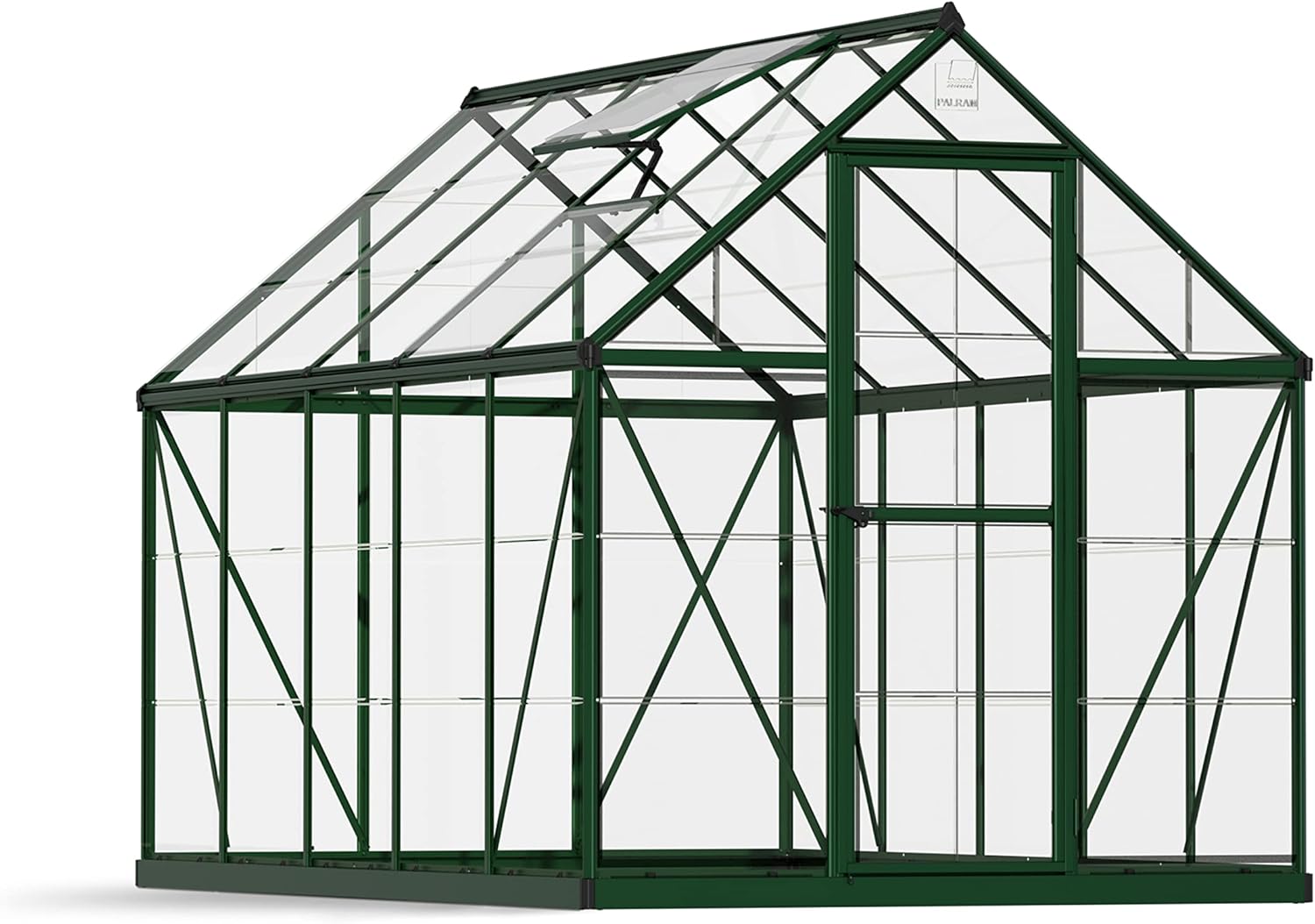 Canopia by Palram Serre de Jardin Harmony 5.7m² (Verte) Cadre en Aluminium, Panneaux en Polycarbonate, Résistant aux UV 6x10 Verte