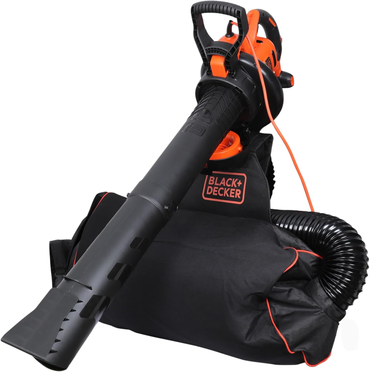 BLACK+DECKER souffleur de feuilles, aspirateur et broyeur 3-en-1 3000W avec sac à dos de collecte de 72 L, BEBLV300-QS Unique 3000W