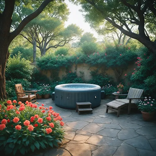 Profitez d’un moment de détente au jardin avec le spa gonflable Intex PureSpa