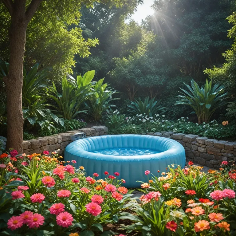 Profitez d’un moment de détente au jardin avec un spa gonflable mspa