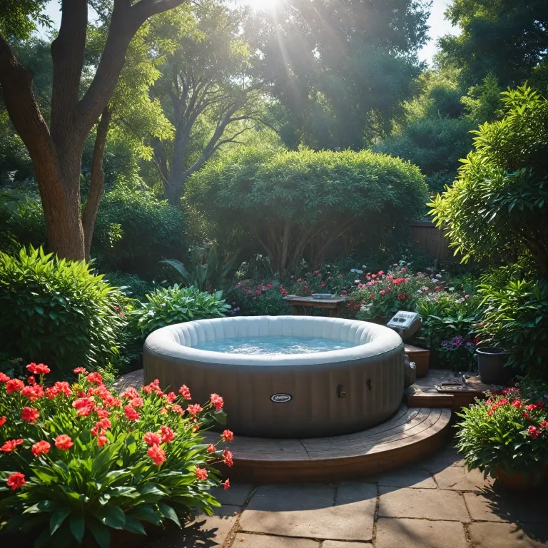 Profitez d’un moment de détente au jardin avec un spa gonflable Netspa