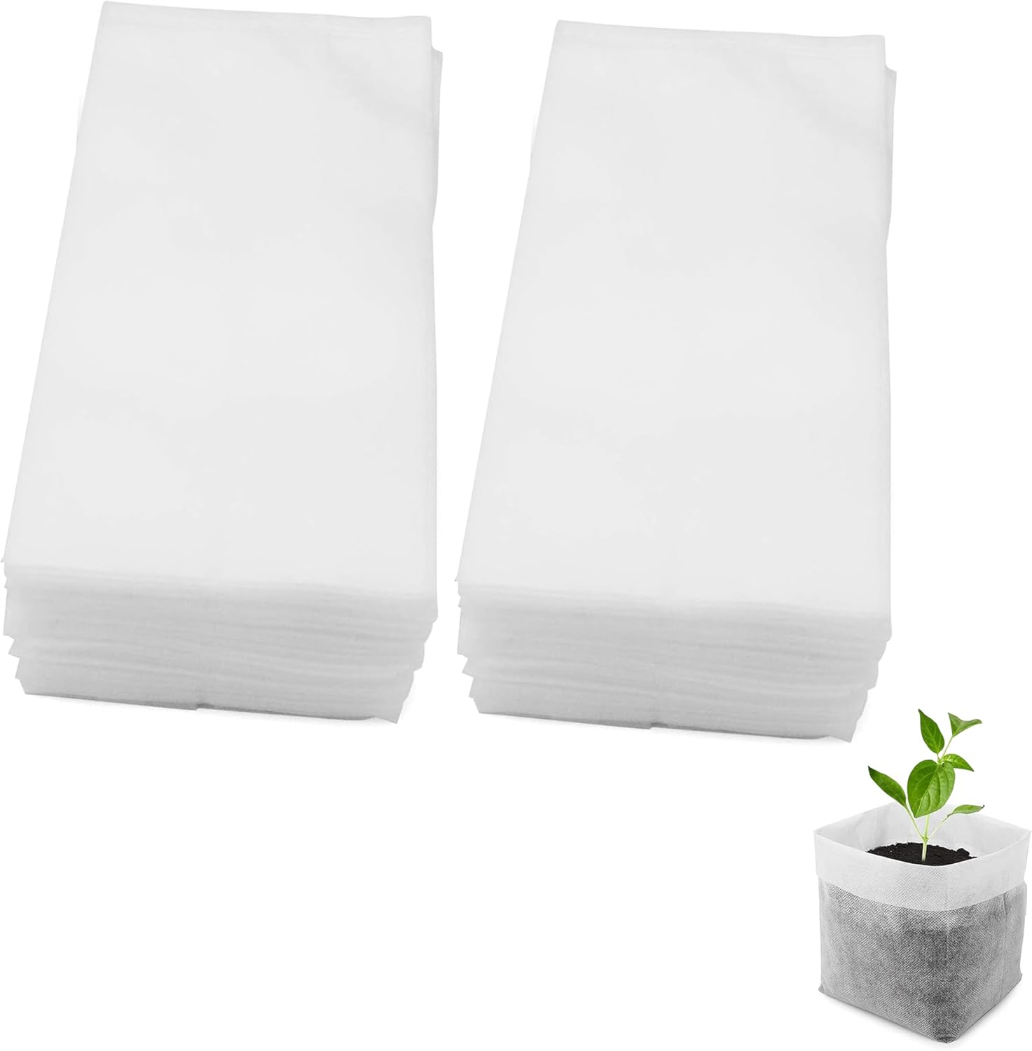 100 culture biodégradables pour pépinière, plantes et semis - Sacs de culture pour légumes, fleurs, arbres fruitiers