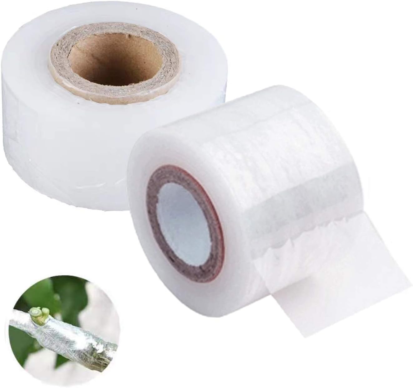Greffage Ruban, 2 Rouleau Greffage Ruban Extensible pour Plantes Greffées, Arbres Fruitiers Fleurs Pépinière Outils de Jardinage, Auto-Adhésif Ruban de Greffe Biodegradable 120M x 3cm Blanc