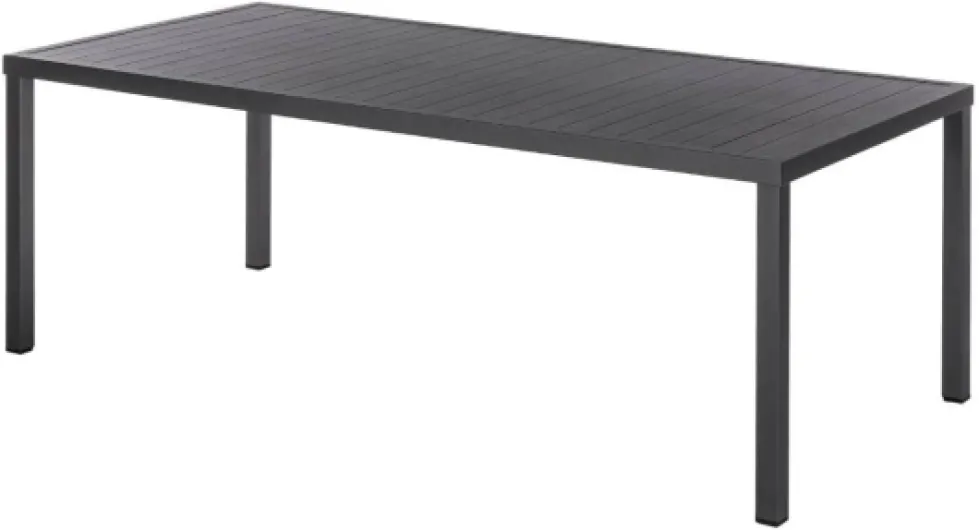Table de Jardin Rectangulaire Piazza Gris Graphite - 8 Places - Aluminium Traité Epoxy Antirouille