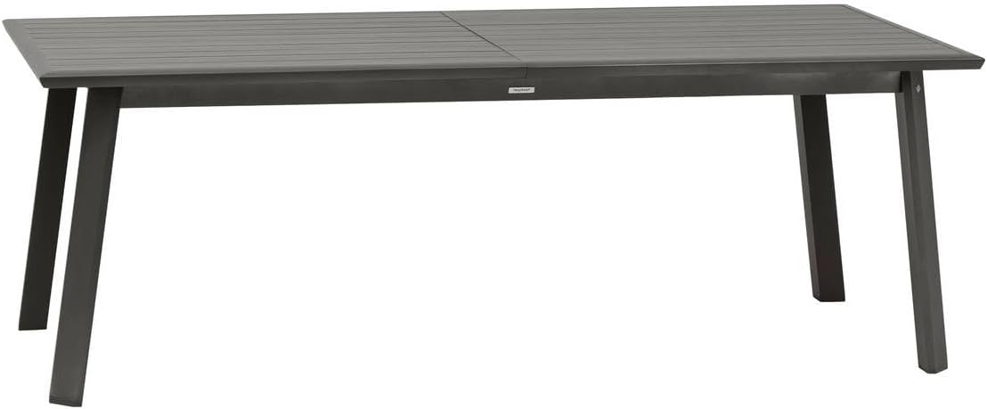 Table de Jardin Extensible Pavane Gris Graphite - 12 Places - Aluminium Traité Epoxy Antirouille - Meuble d'Extérieur à Rallonge Papillon Gris Graphite 12 place(s)