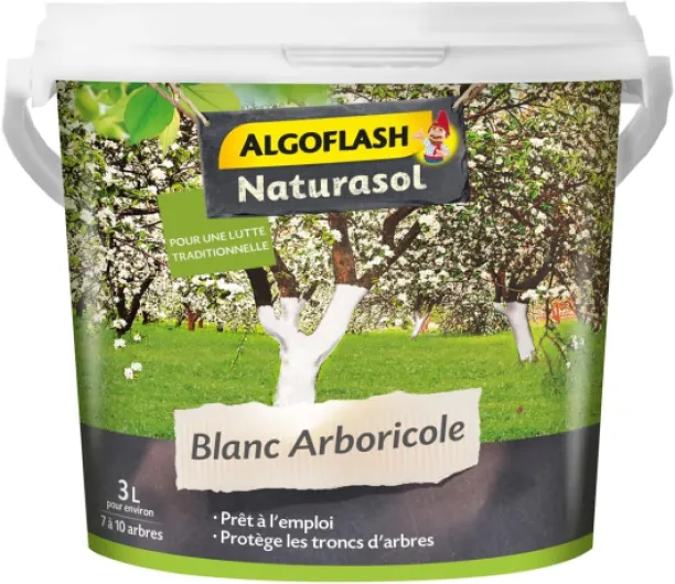 Naturasol Blanc Arboricole, Seau de 3 L pour 7 à 10 Arbres, BIOBLAN3000AN