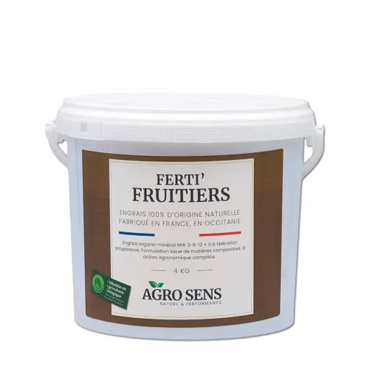 Ferti' Fruitiers - Engrais pour arbres fruitiers - Agro Sens - Seau 4 kg