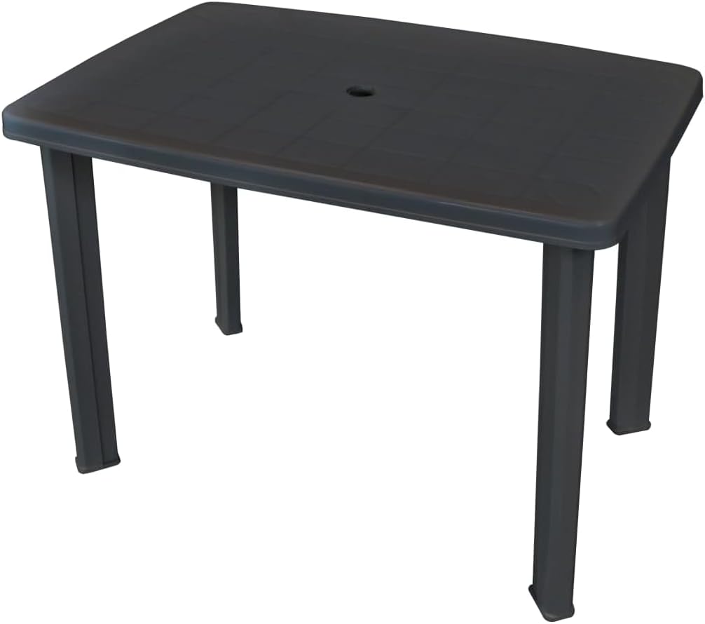 Table de Jardin Table à Manger Terrasse Patio Balcon Extérieur Camping 101 x 68 x 72 cm Anthracite