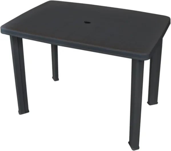 Table de Jardin Table à Manger Terrasse Patio Balcon Extérieur Camping 101 x 68 x 72 cm Anthracite