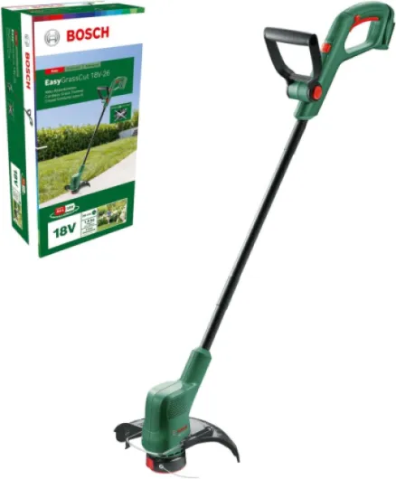 Coupe-Bordures à Batterie EasyGrassCut 18V-26 (sans Batterie, système 18 Volts, diamètre de Coupe : 26 cm, dans Une boîte) Vert sans batterie et chargeur Easy