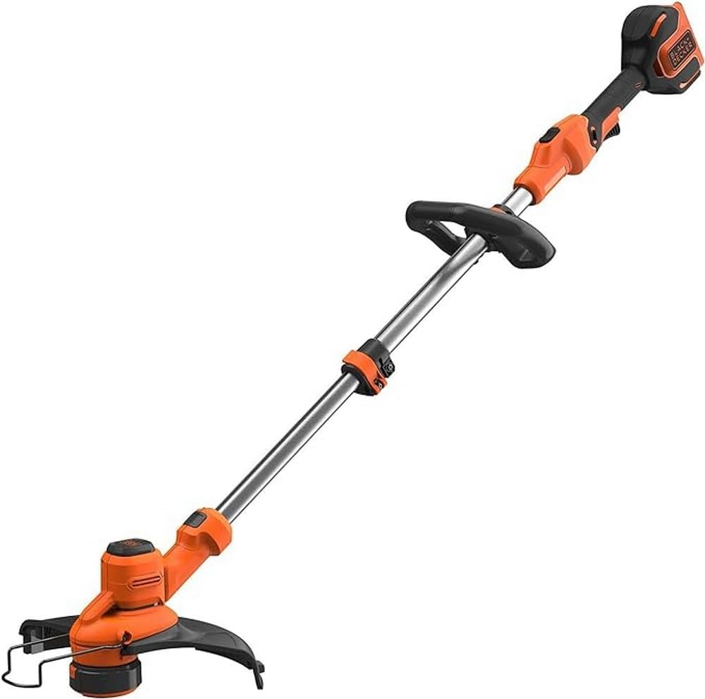 BLACK+DECKER Coupe-Bordures Automatique - 36V - 33 cm - Transmission Directe E-DRIVE - Mode Dresse-Bordure - Tube Télescopique - 2 Poignées - Sans Batterie, ni Chargeur - BCSTA536B-XJ Sans batterie, ni chargeur Unique