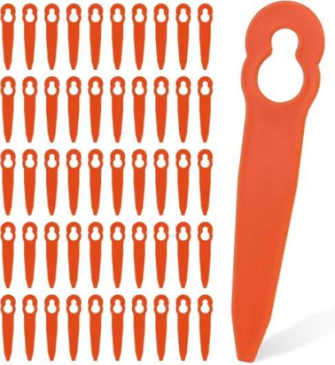 50 Pcs Lame Coupe Bordure, Couteaux en Plastique Coupe Bordure pour Jardin Pelouse, Lame Rotofil Compatible avec Stihl PolyCut 2-2 Polycut 3-2 Rasentrimmer FSA 45, FSA 57, FSE 52