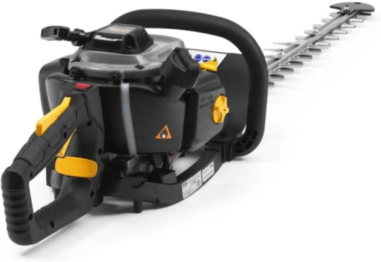 AHT 555 Taille-haie à Essence, Lames de 60 cm à Double Coupe, Diamètre Max - des Branches 27 mm, Moteur 22.5 CC, 650 W, Poignée arrière pivotante, Couvercle de Lame Inclus - 0,65 kW