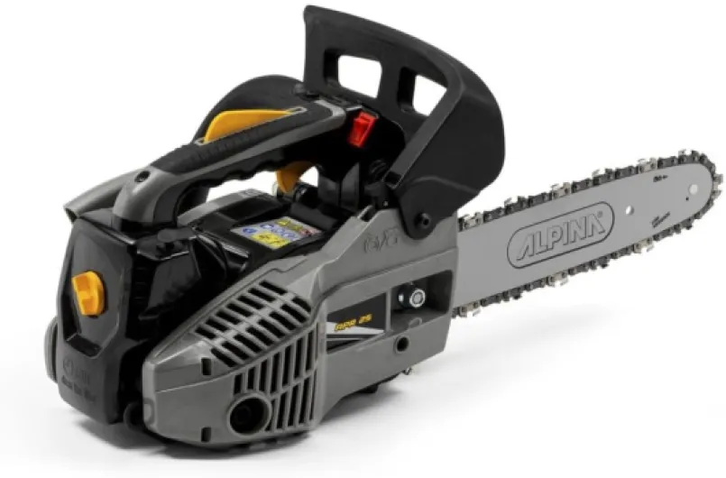Tronçonneuse d'élagage APR 25 (10)’’, Guide-chaîne 25 cm (10’’), Moteur thermique 25,4 cc, 900 W, Vitesse de chaîne 21 m/s, Pompe à huile automatique et réglable 25 cm 900 W